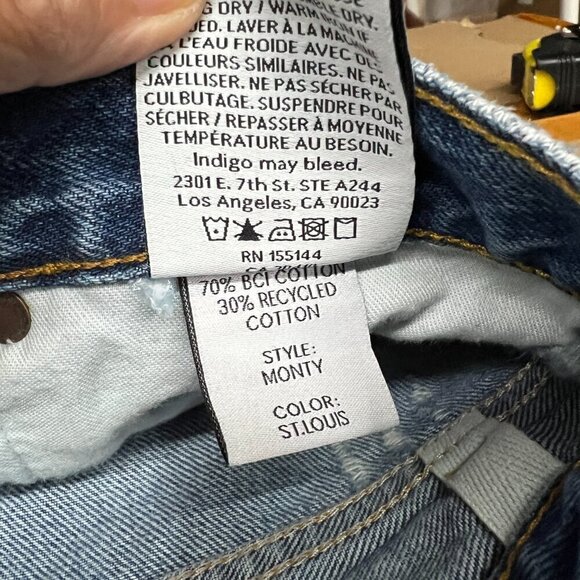 Boyish THE MONTY High Rise Denim Short Sz 29 in ST. LOUIS Distressed - Picture 8 of 11